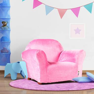 Pink fluffy chair discount cover